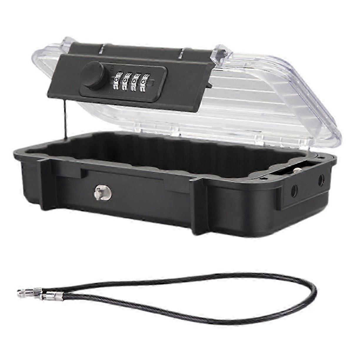 Lock Box, Phone Lock Box, Security Lock Box, Transparent Outdoor Waterproof Travel Safe,Password Beach Box,Transparent