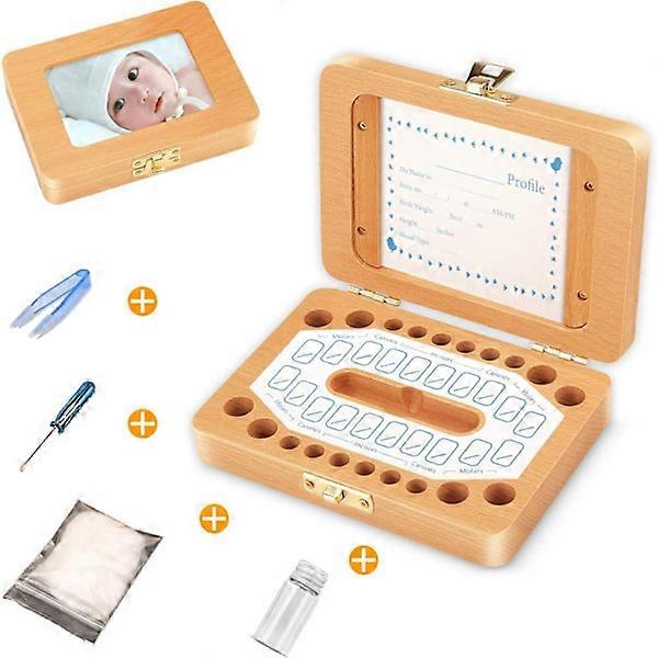 1 pc Milk Tooth Box, Baby Photo Frame, Keepsake Box, Tooth Box, Bee