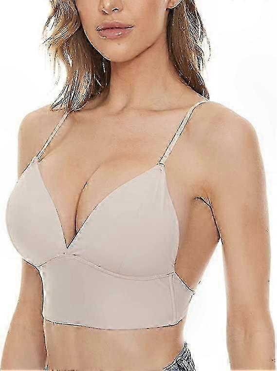 Women's Wirefree Deep V Backless Bra with Convertible Straps