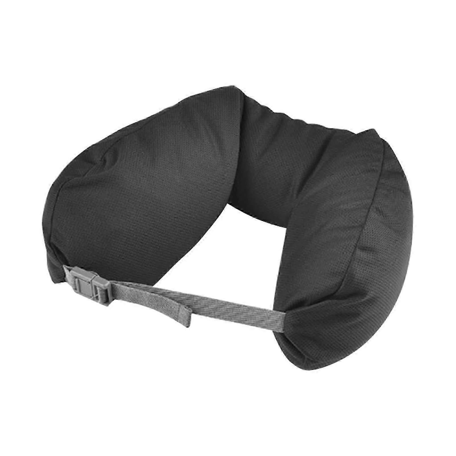 Cuscino per il collo Cuscino per il collo portatile e confortevole a forma di U per dormire Riposo in aereo Auto per uso domestico Nero--