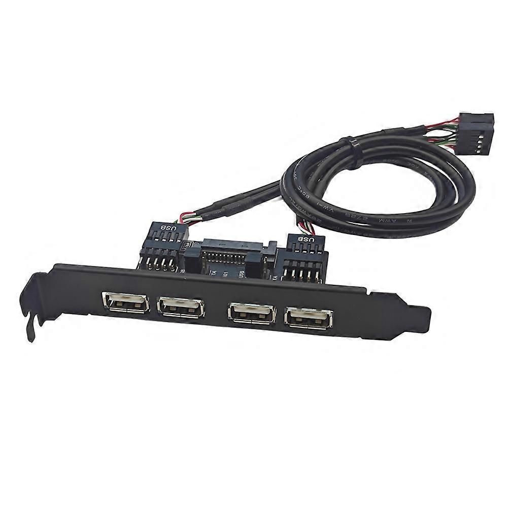 PCIE USB Expansion Card Dual 9PIN to 4-Port USB2.0 Adapter Card