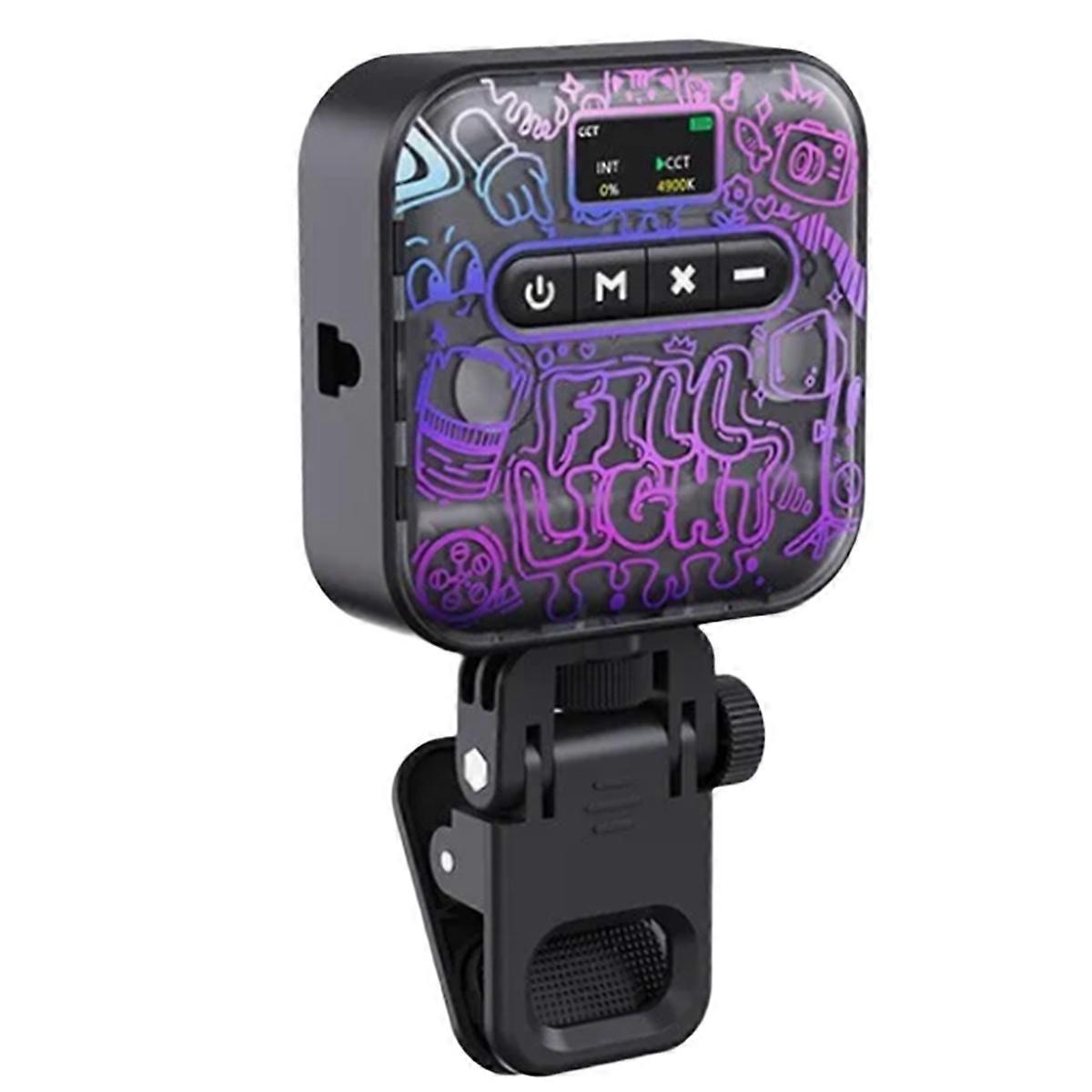 RGB Portable Selfie Fill Light,Magnetic Mobile Phone Fill Light,A