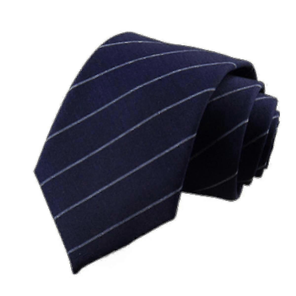 Corbata delgada a rayas de algodón para hombre