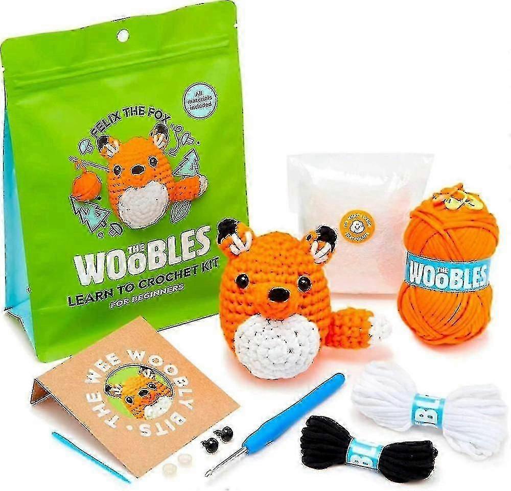 beginner friendly crochet kit with animal patterns