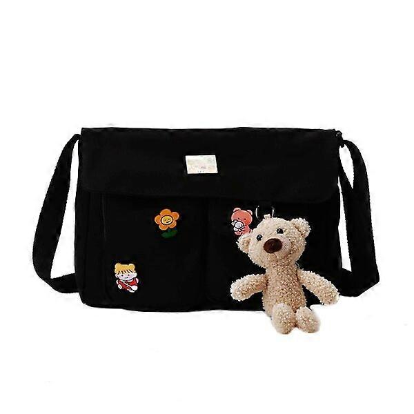 Cute canvas bag with adjustable pendants, suitable for those over 6 years old