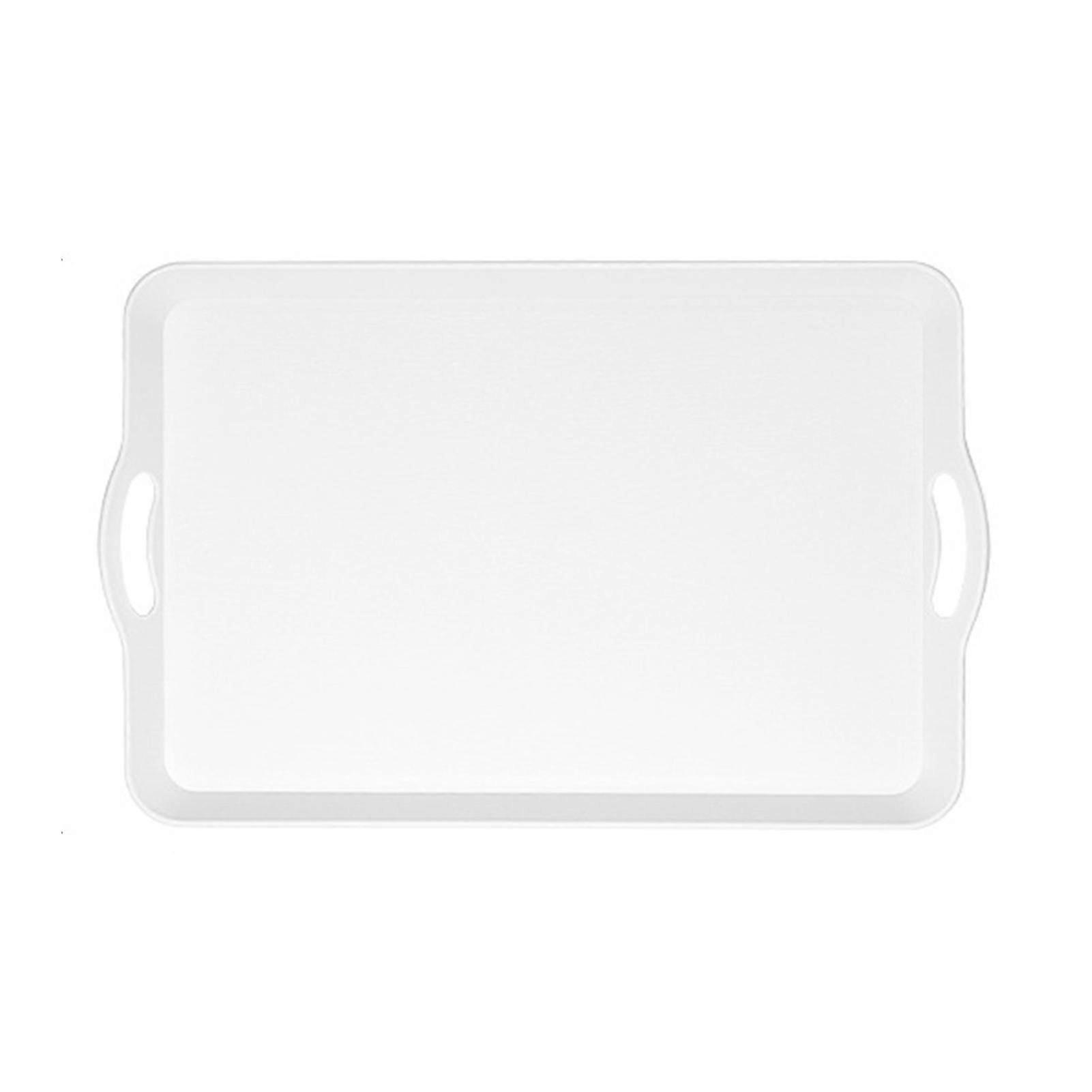 scratch-resistant plastic serving trays rectangular with handles