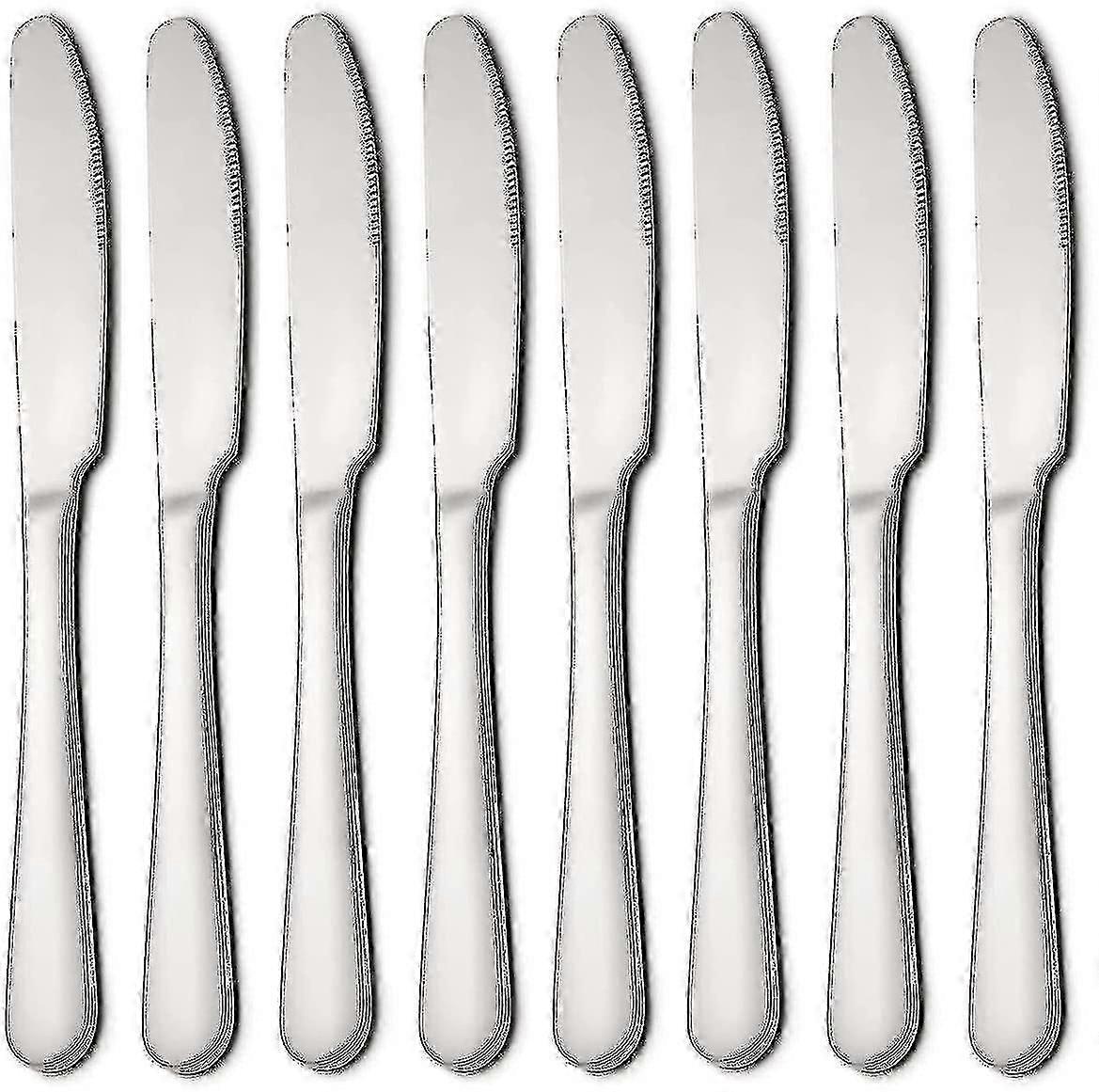 Butter Knives,set Of 8 Dinner Knifes Butter Spreader Stainless Steel