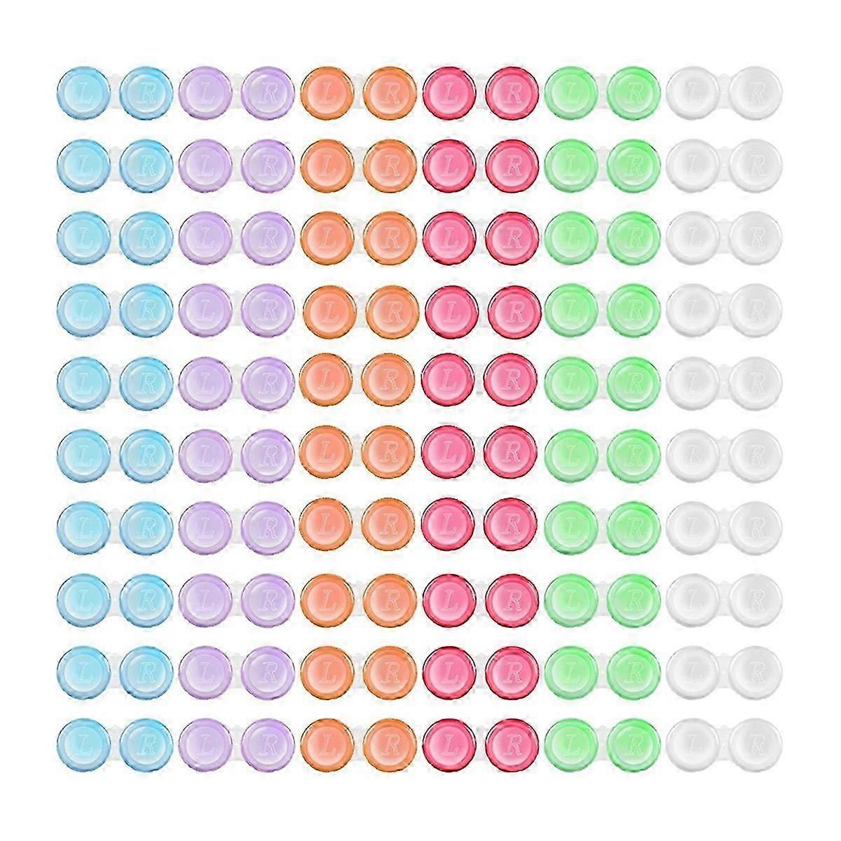 60 Pack , Contact Cases Bulk In 6 Colors