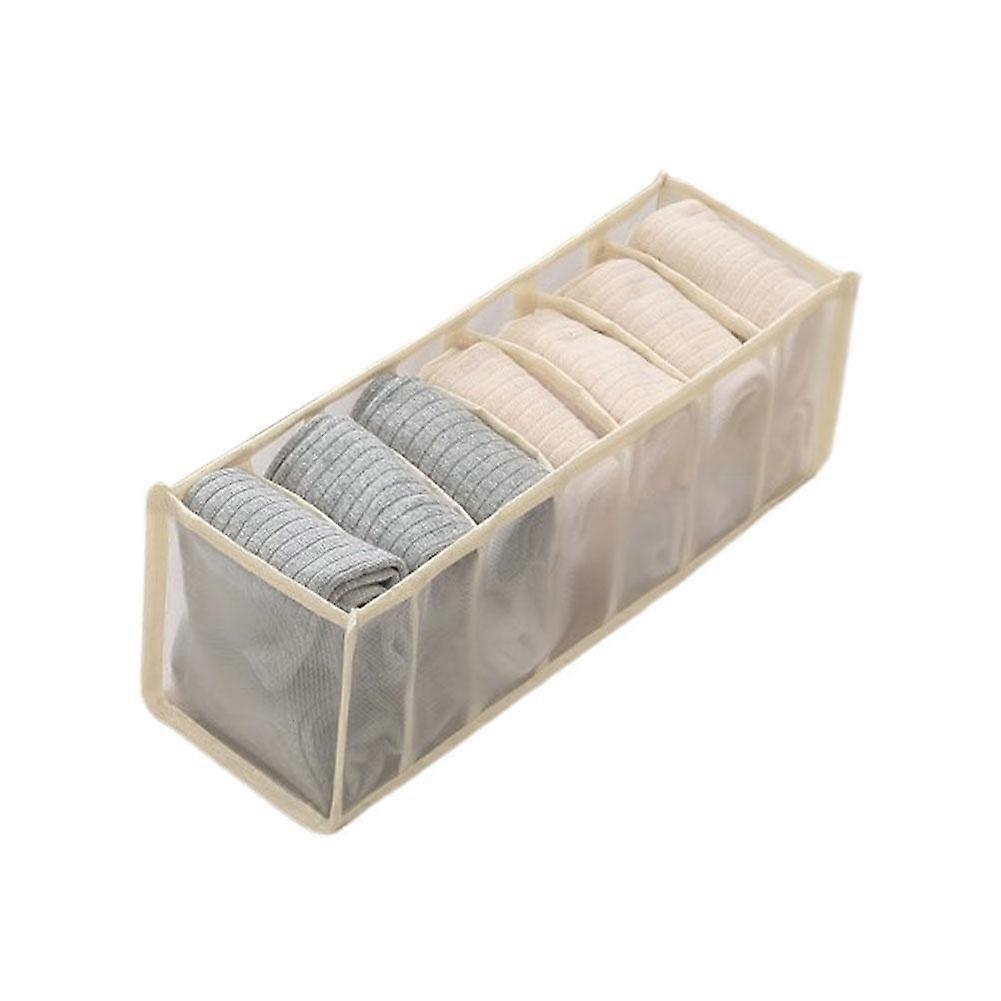 7 Grids Foldable Storage Organiser Underwear Bra Socks Tidy Drawer Storage Bag