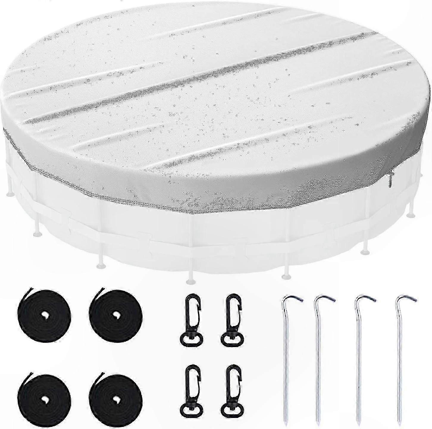 Inflatable Pool Cover, Windproof Dustproof Waterproof Round Swimming Pool Protector