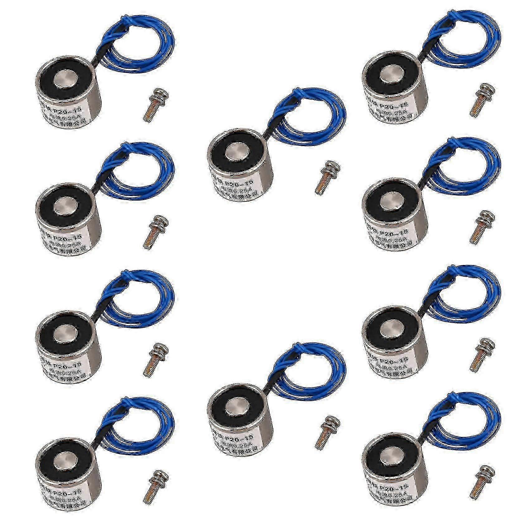 Ímã de elevação elétrico 12VDC 2,5 kg / 5,5 lb Eletroímã 20x15mm 10-Pack