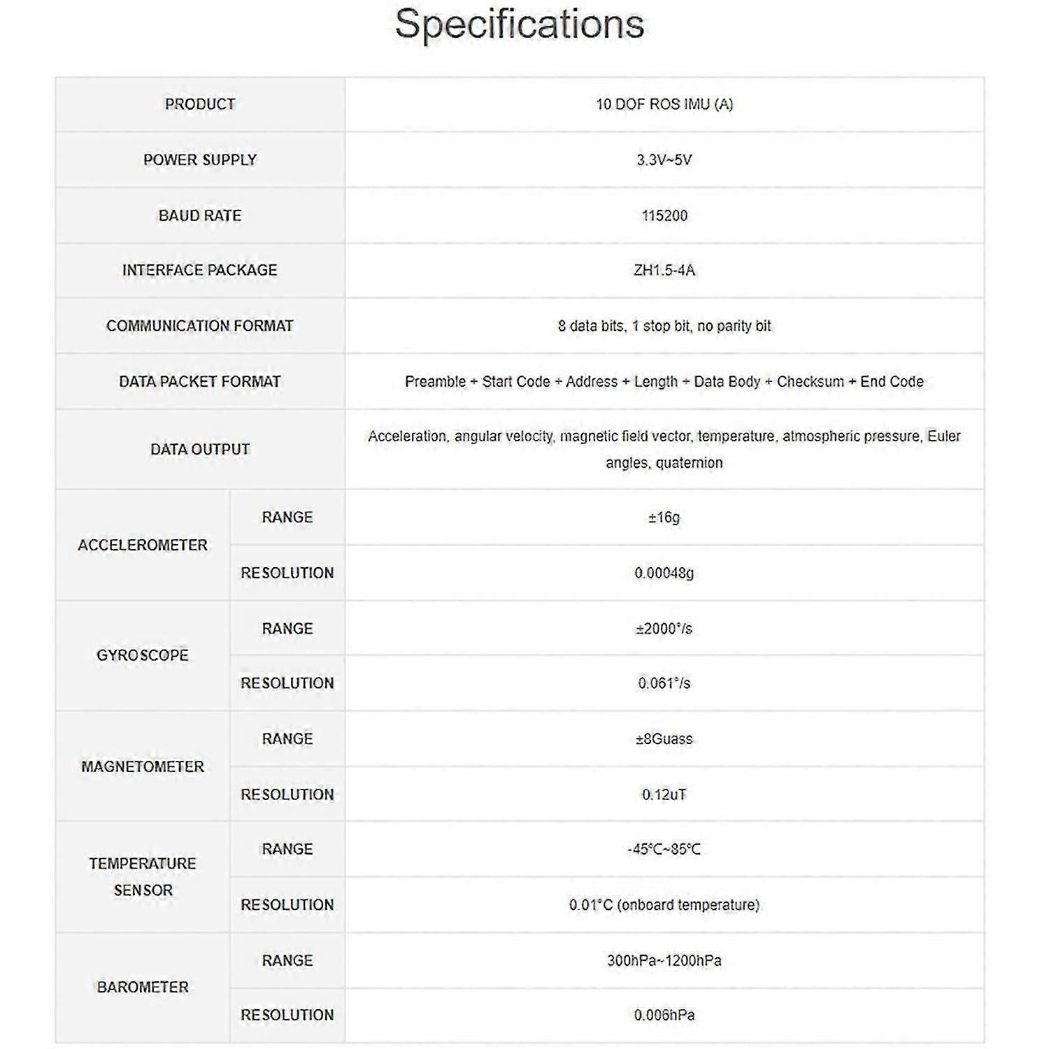10- High-precision ROS IMU Inertial Navigation Sensor BLE 5.3