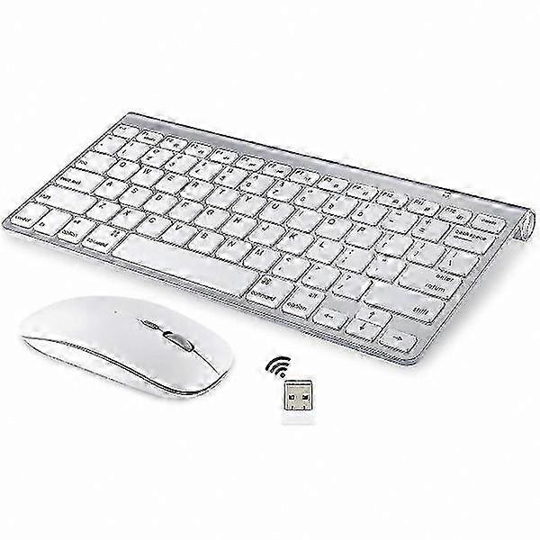 2.4G Wireless Keyboard and Mouse Combo for iMac, Windows, and Android Devices