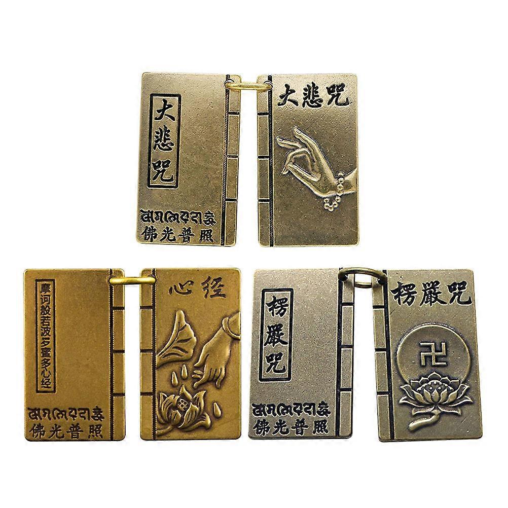 Brass Great Compassion Keychain for Decor 3Pcs Collection