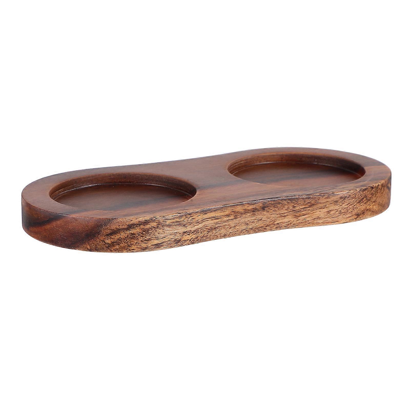 2Pcs Wooden Grinder Stand Salt and Pepper Holder for Kitchen Countertop