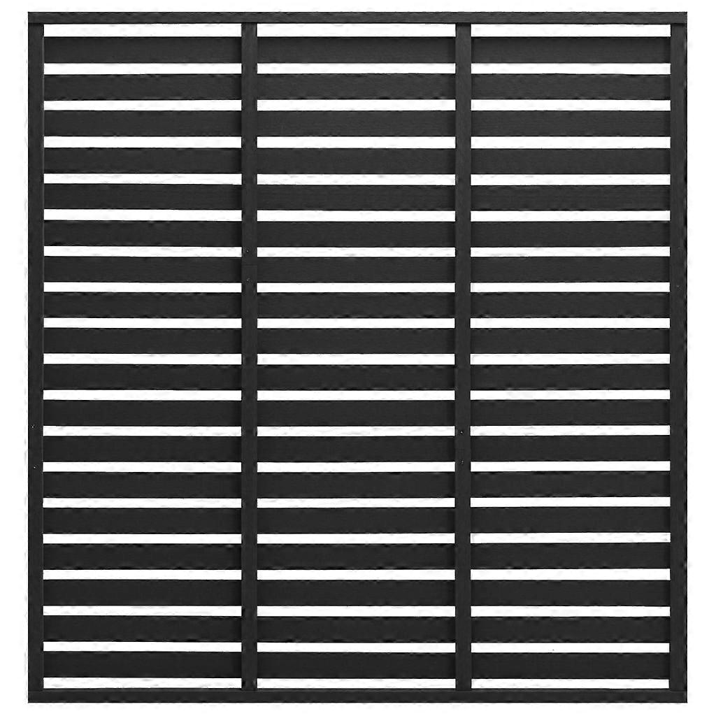 Zaunelement WPC 180x180 cm Schwarz