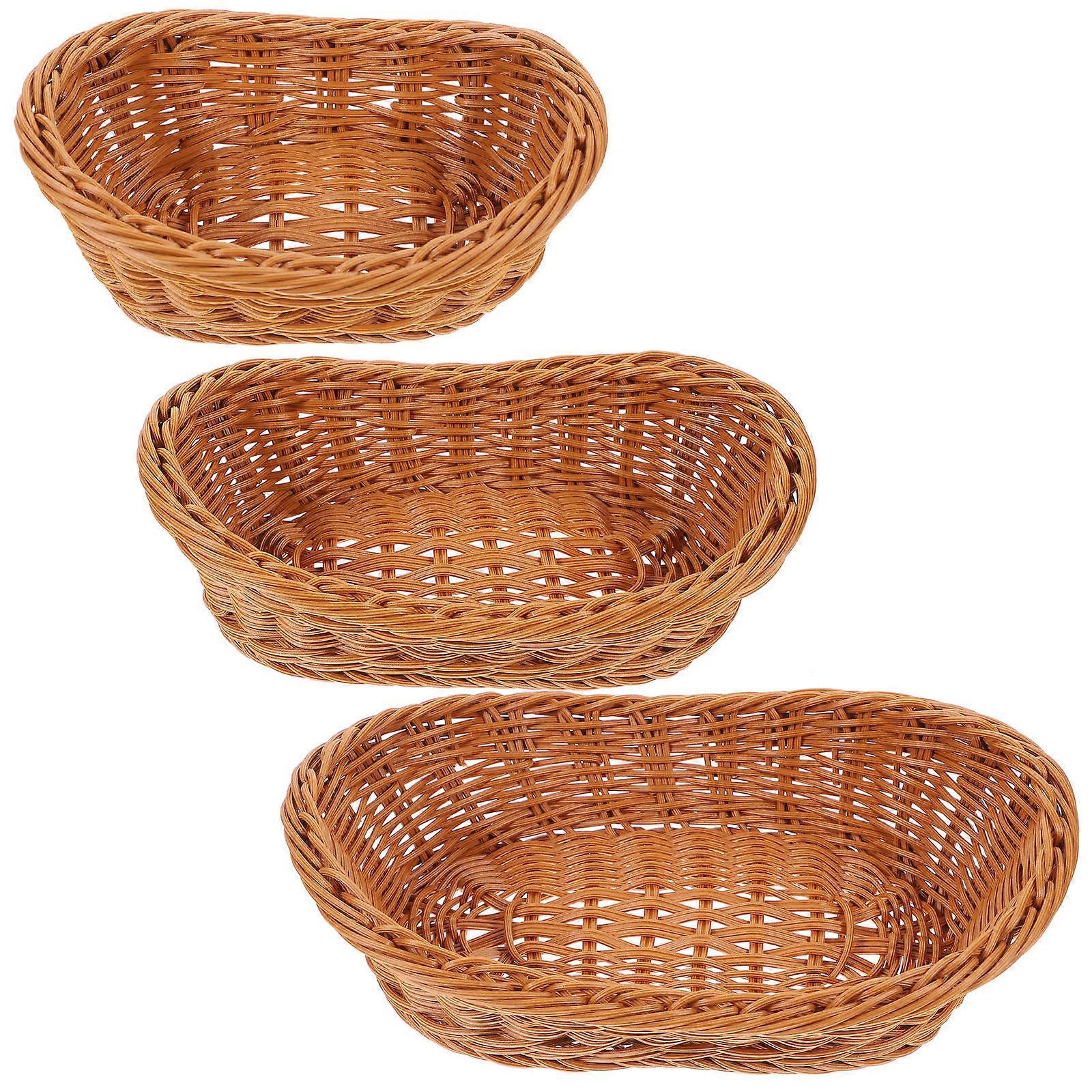 Chocolate Multi-Function Bread Basket for Storage Use 9Pcs Set