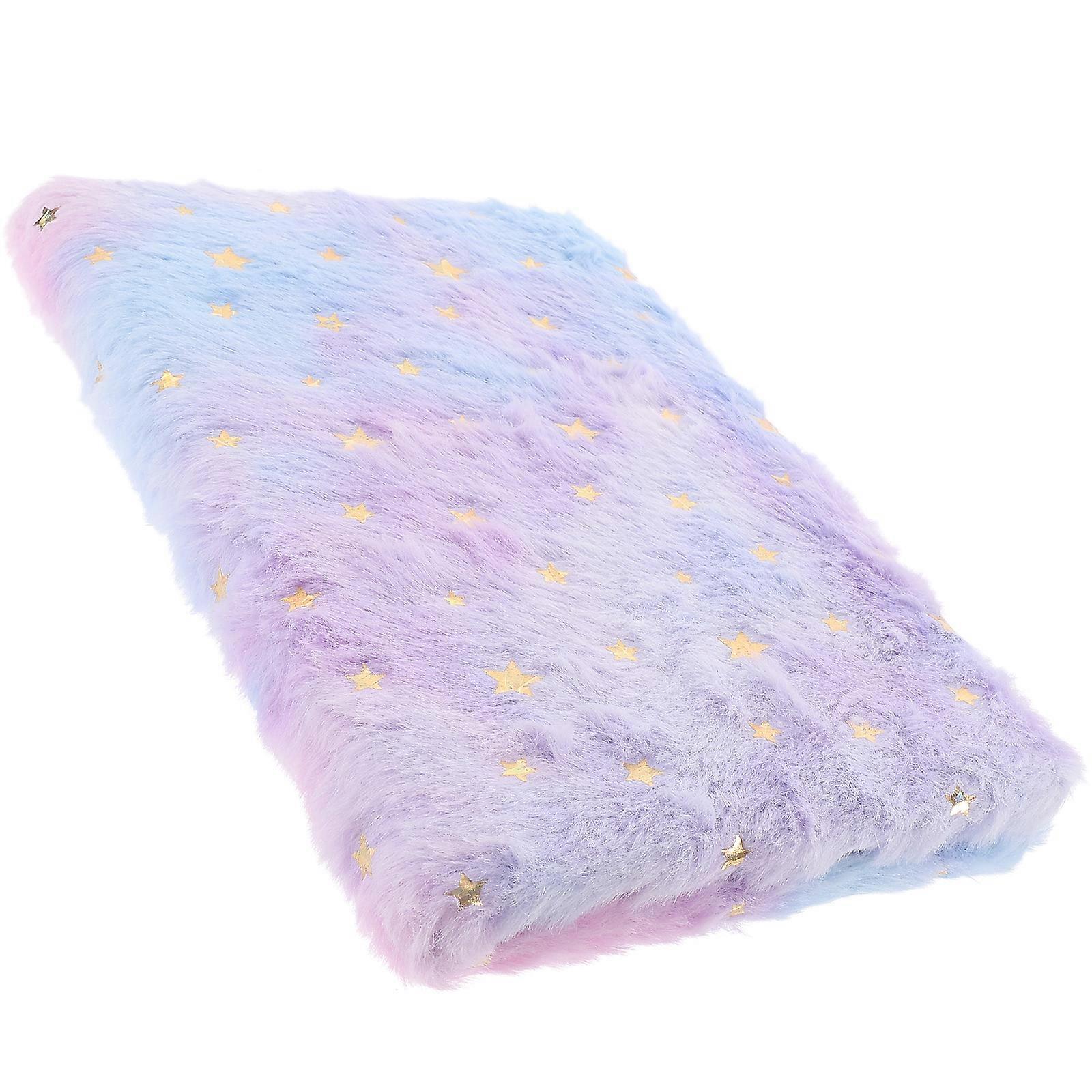 Fluffy Plush Diary Notebook for Taking Notes 2Pcs Cartoon Shell Notepad