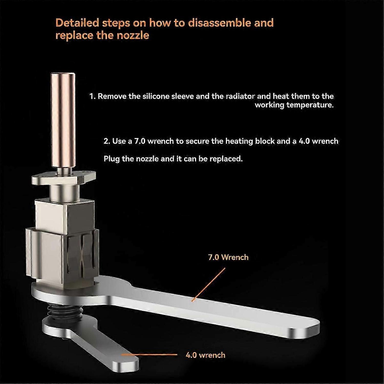 For P1 3D Printer Hotend Kit with Cooling Fan Hardened Steel Nozzles Enhanced Printing Precision 0.8
