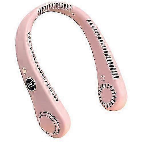 Portable Neck Fan, 5 Speed Hanging Bladeless Fan, Rechargeable 360° Airflow Cooling Personal Fan