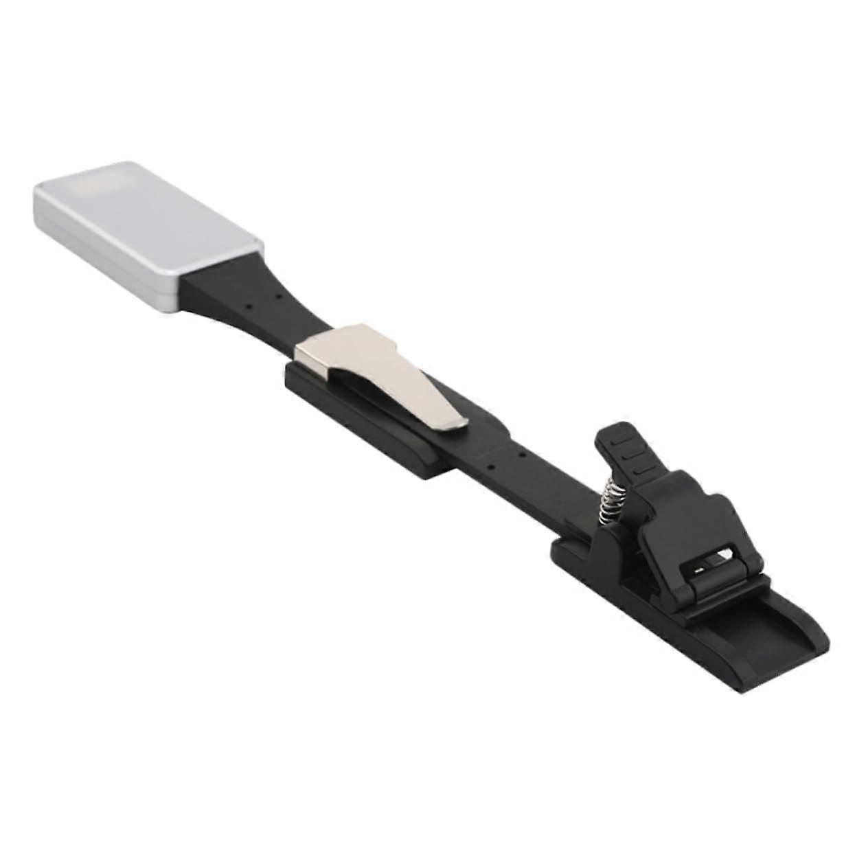USB Rechargeable LED Reading Light With Magnetic Double Clips, Adjustable Brightness And Color Temp, Mini Desk Clip Lamp