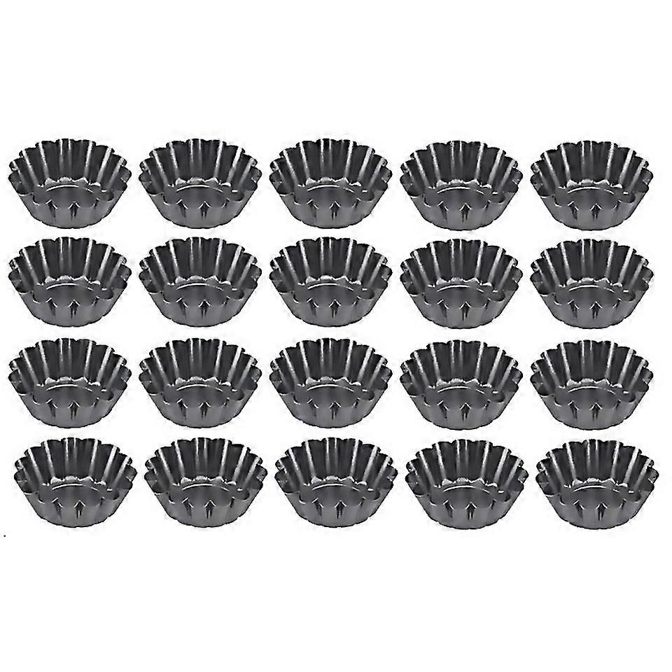 20 Adet Yapışmaz Kek Kalıbı Pizza Kek Muffin Kalıbı Yumurta Tartı Kenarları Fırfırlı Fırın Kapları Turta Kalıpları