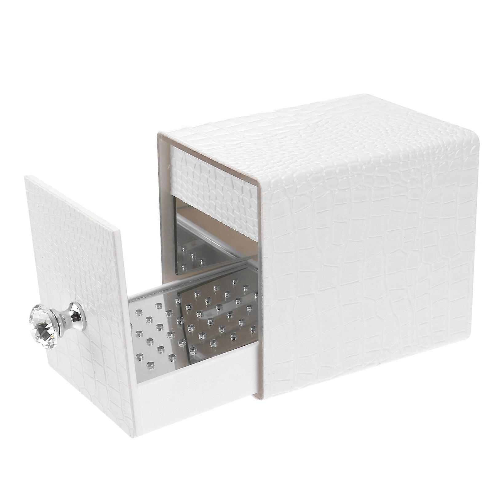 Nail Polishing Drill Box for Storage 1Pcs Dustproof Manicure Toolbox White