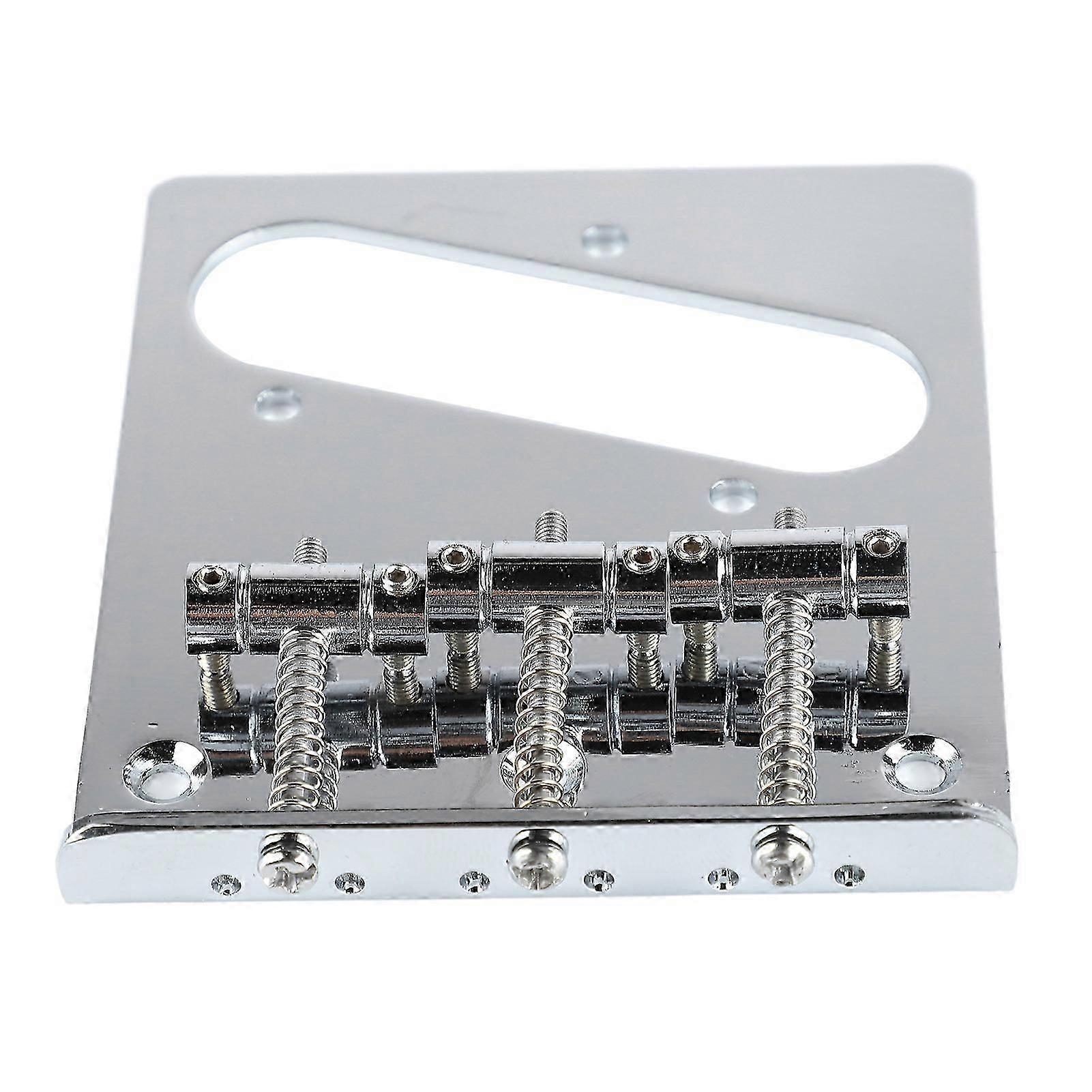 Electric Guitar Bridge with 3 String Saddle and Single Coil Pickup Hole Accessory