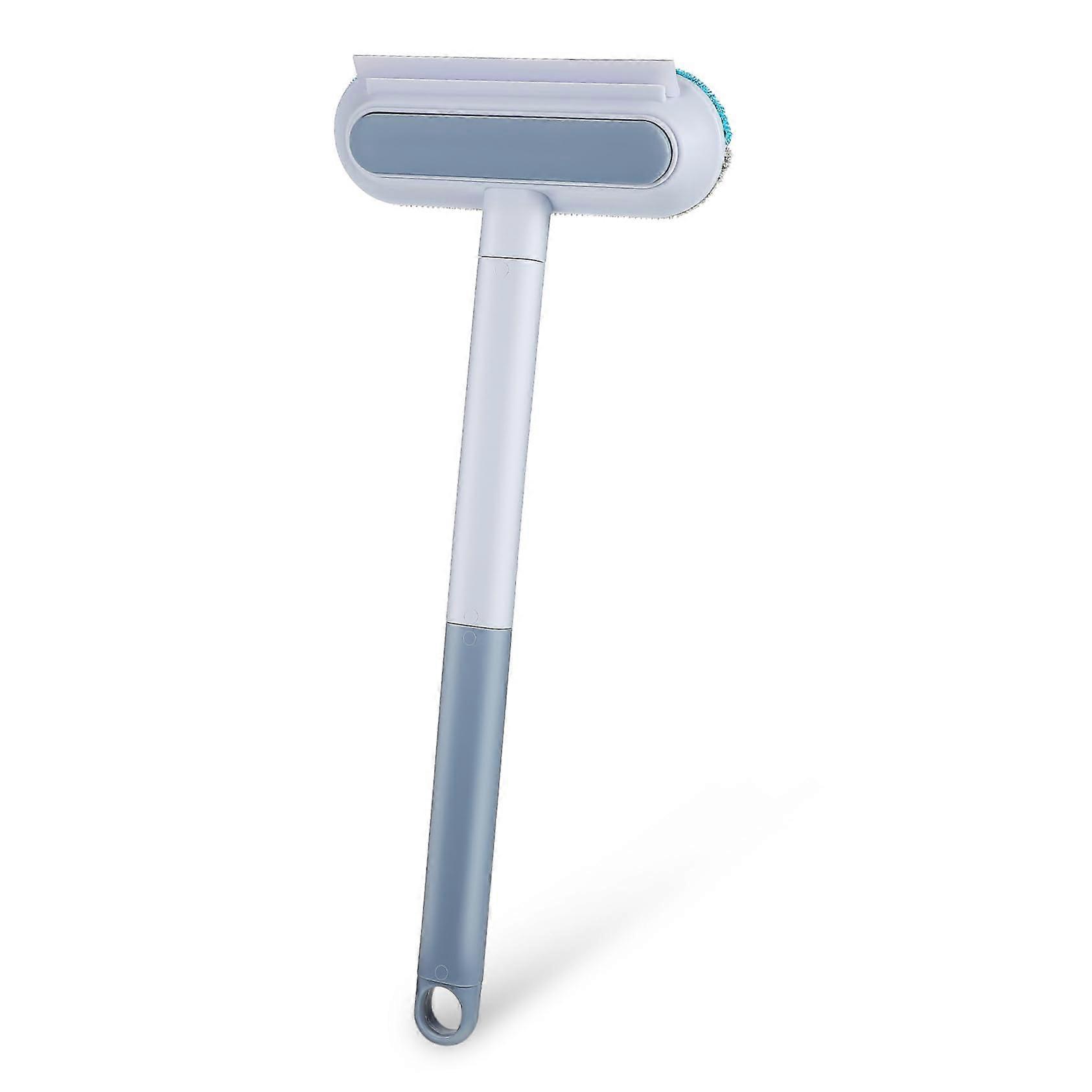 Dual Purpose Pet Hair Remover and Window Screen Mesh Cleaner Brush Hidden Detail Brush Squeegee Edge Lightweight Compact