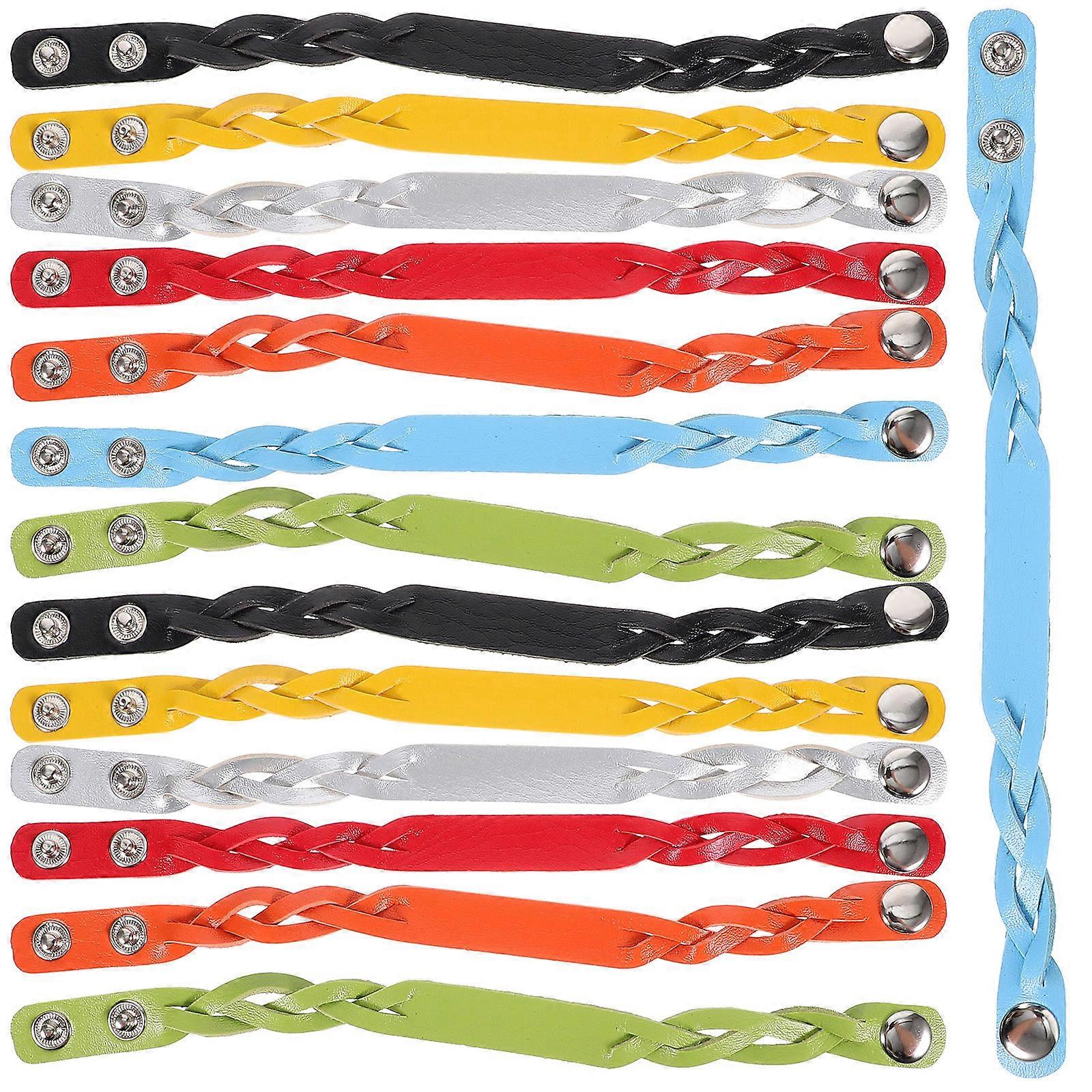 Crafting Bracelet Braid Bracelet for Engraving with 56Pcs Adjustable Colors