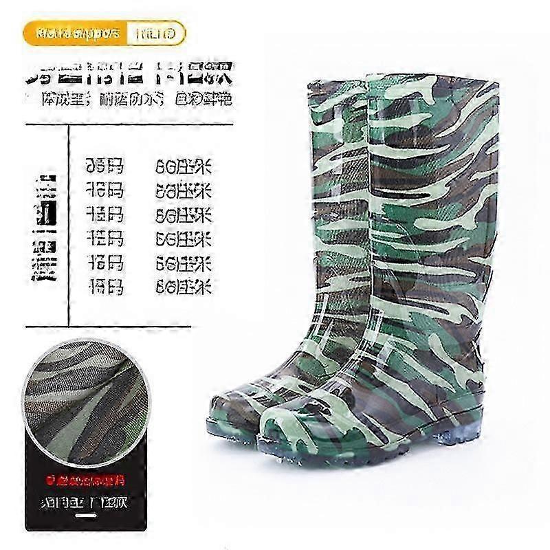 Høye regnstøvler for menn vernesko varme netting vannsko langt vann