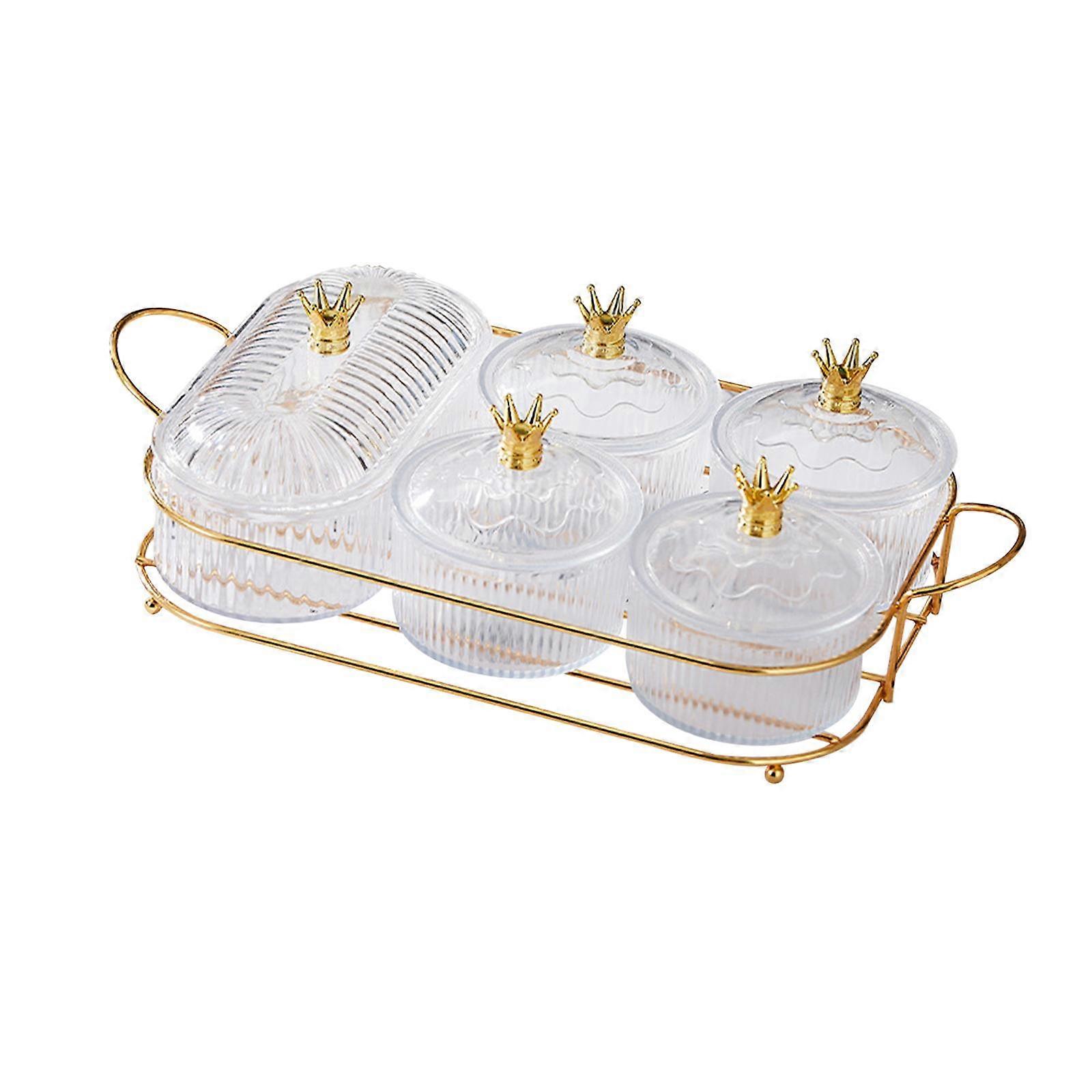 Dried Fruit Tray Crown Divided Serving Platter for Party Dining Room Kitchen style D