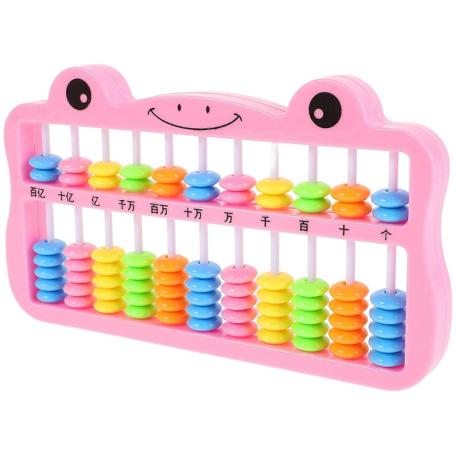 Arithmetic Practice 4Pcs Colorful 7-Bead Abacus For Kids Education Learning Tool Rectangular Design