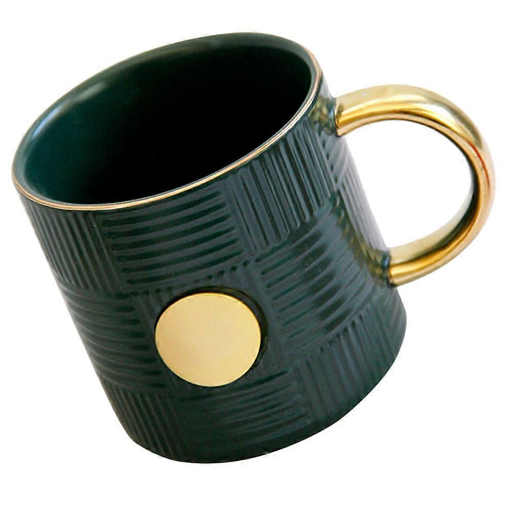 Retro Style Ceramic Mug Vintage Design Home Use High-Grade Material 400ML Storing Hot Chocolate 1Set