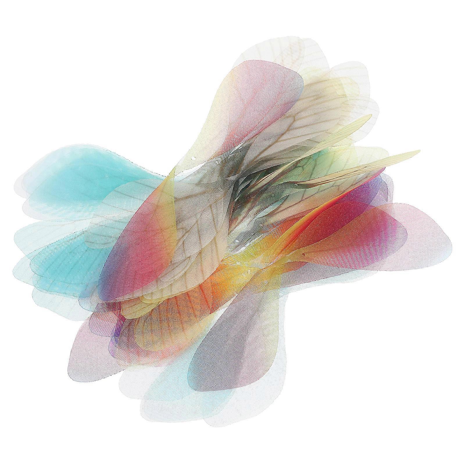 Handmade Decorative Dragonfly Wings Mixed Color for Gift Giving 200 Pcs Unique Craft Accessories for Friends