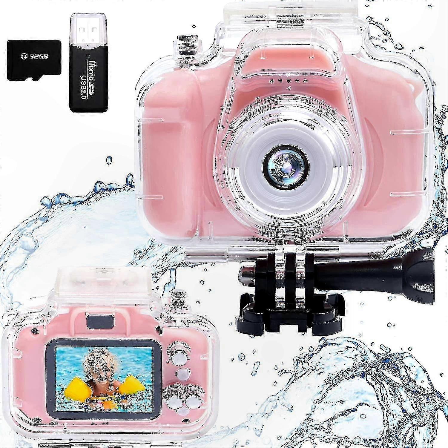 Waterproof Kids Camera with HD IPS Screen for Ages 3-10