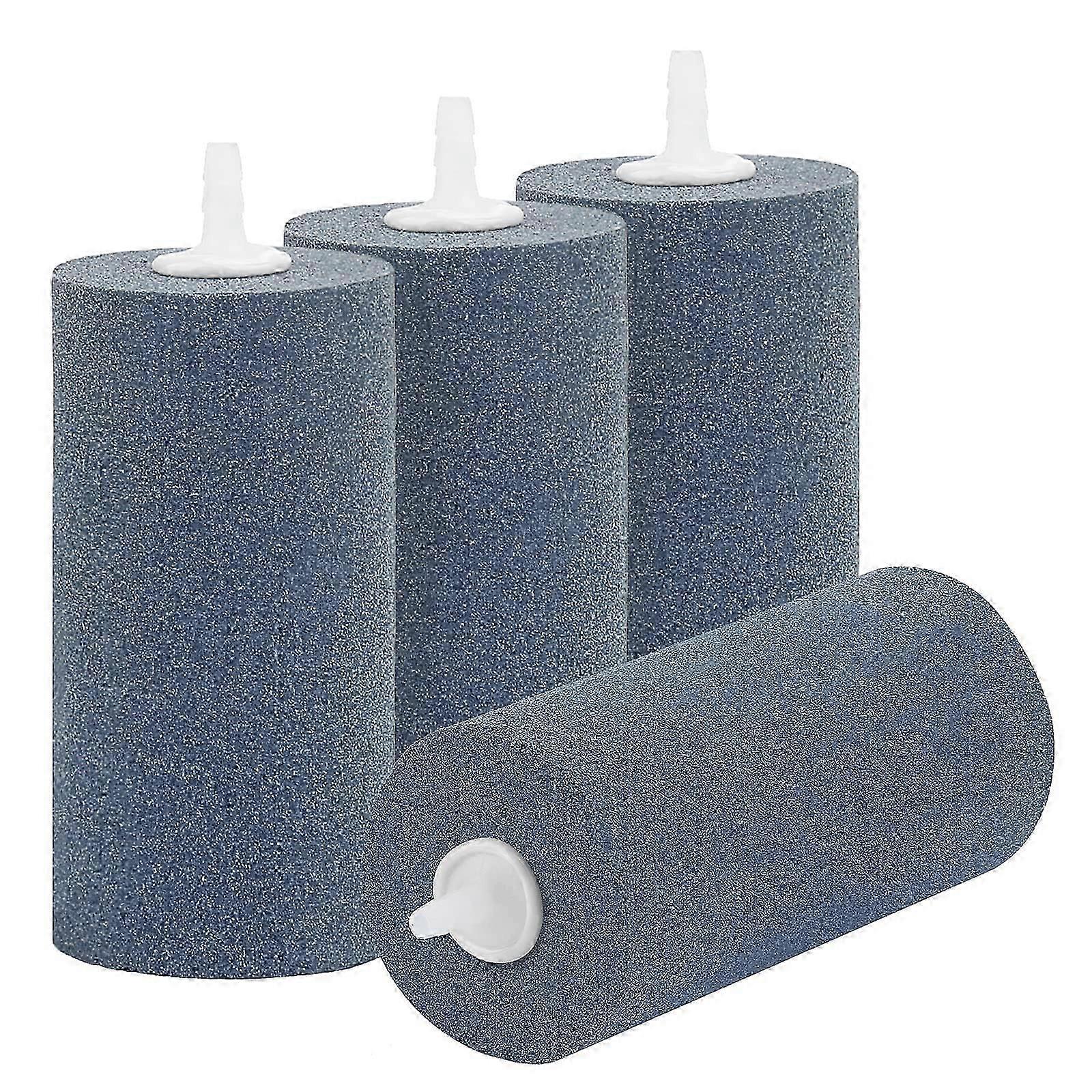 4 PCS Large Air Stone Cylinder 10 CM Bubble Diffuser for Pond