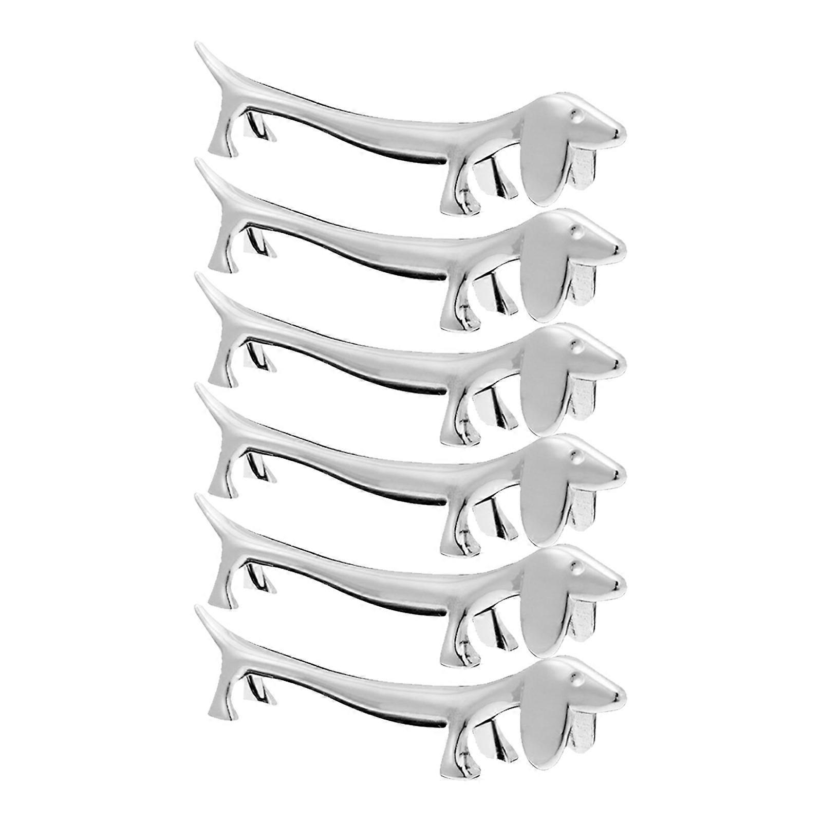 Dog Shape Zinc Alloy Chopstick Rests 18 Pcs Table Decoration For Home Use And Dining