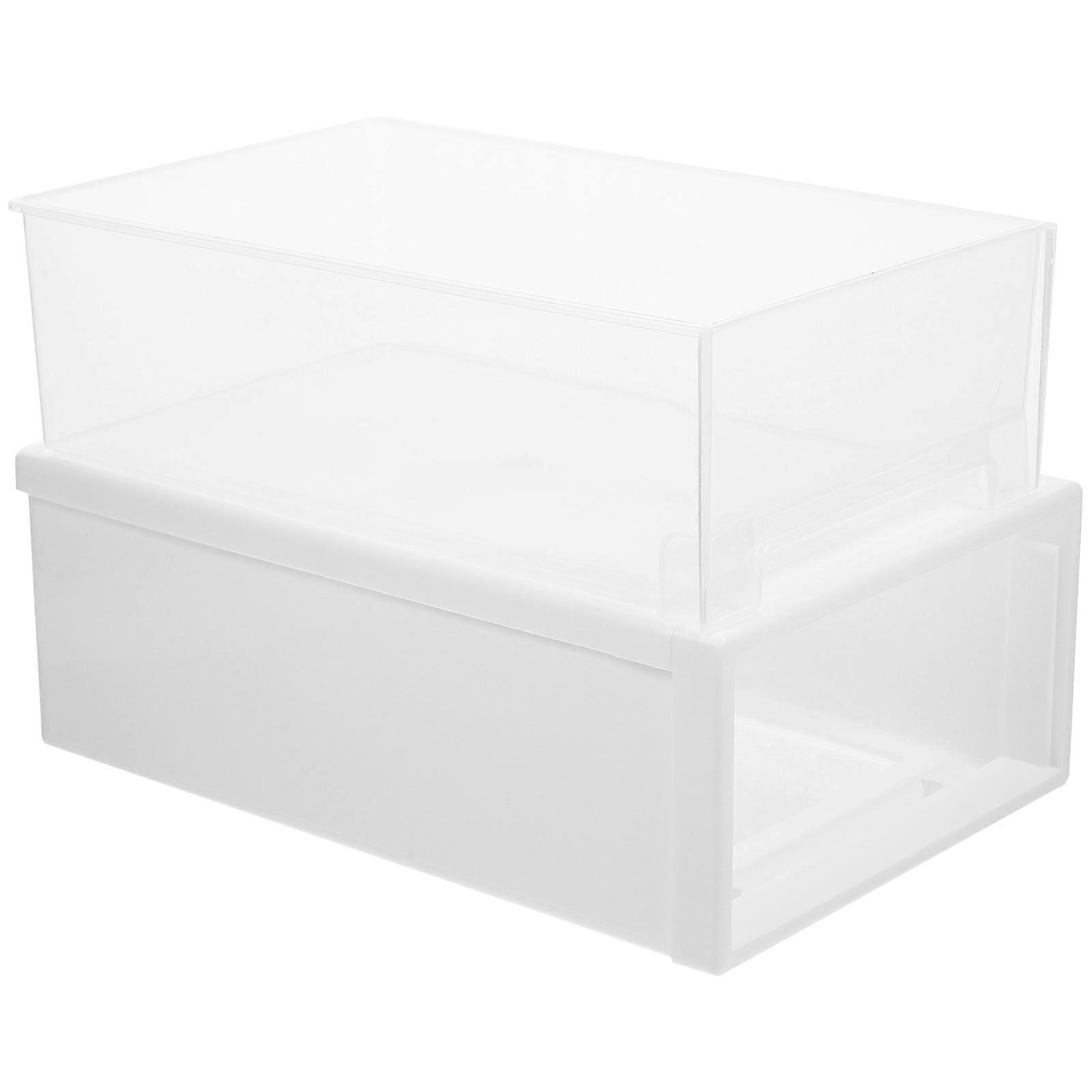 Transparent Mini Storage Box Plastic Storage Box Socks Home Organization Dust Proof Large-capacity 1Pc