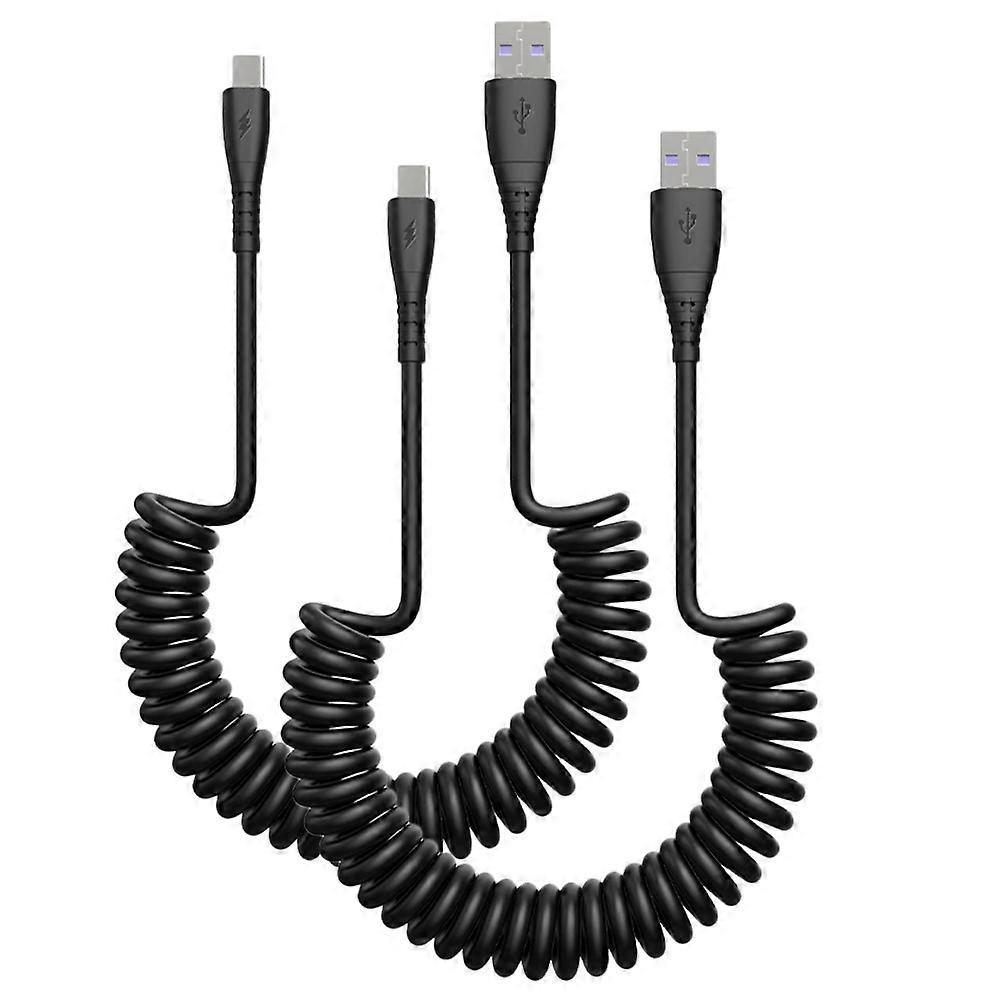 Type-C Cable 6 Pcs Spring Cord 1.5M For Type-C Smartphone High- And Charging