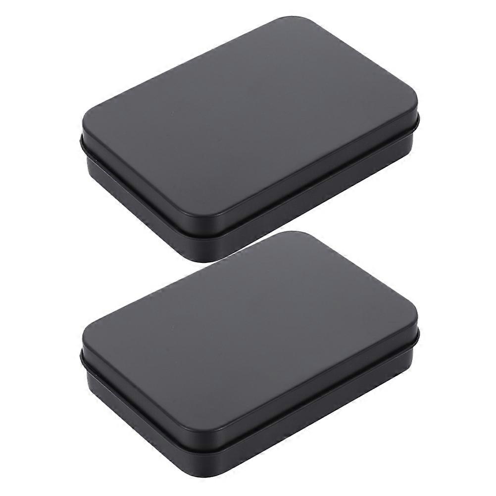 Versatile Black Metal Game Cards Storage Box 10 Pcs For Playing Card Protection And Desktop Use