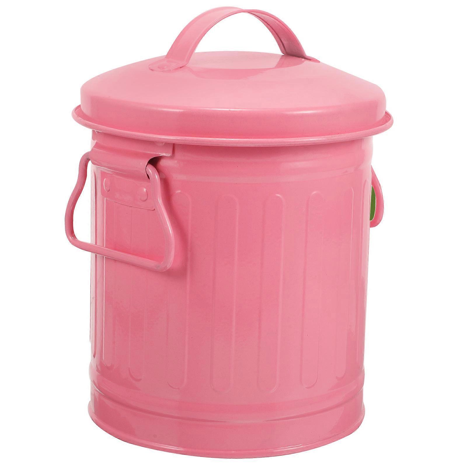 Trash Can Metal Garbage Bin for Storage 3Pcs Small Table Waste Bin