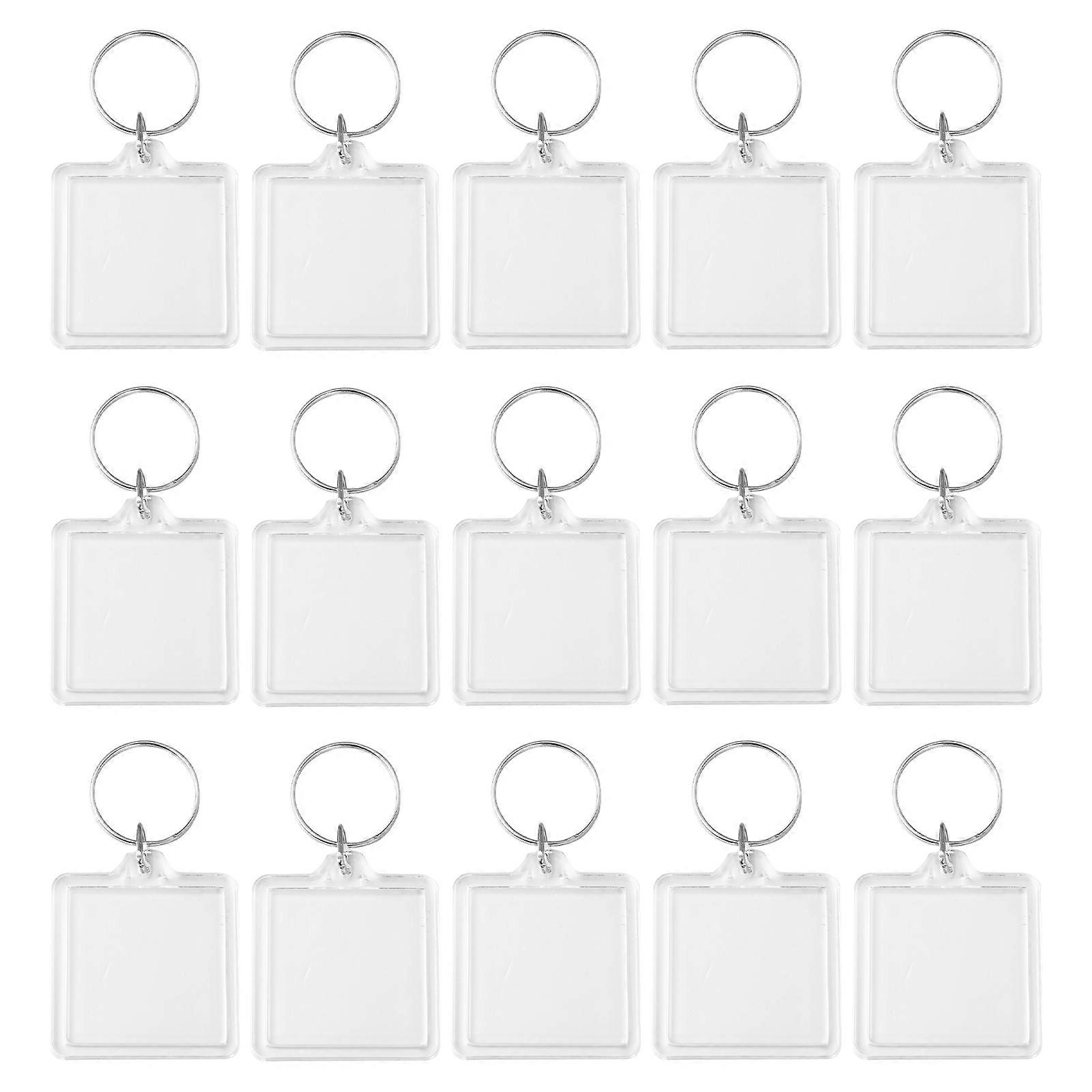 Key Adornments with Square Key Chain Pendants for 60Pcs Collection