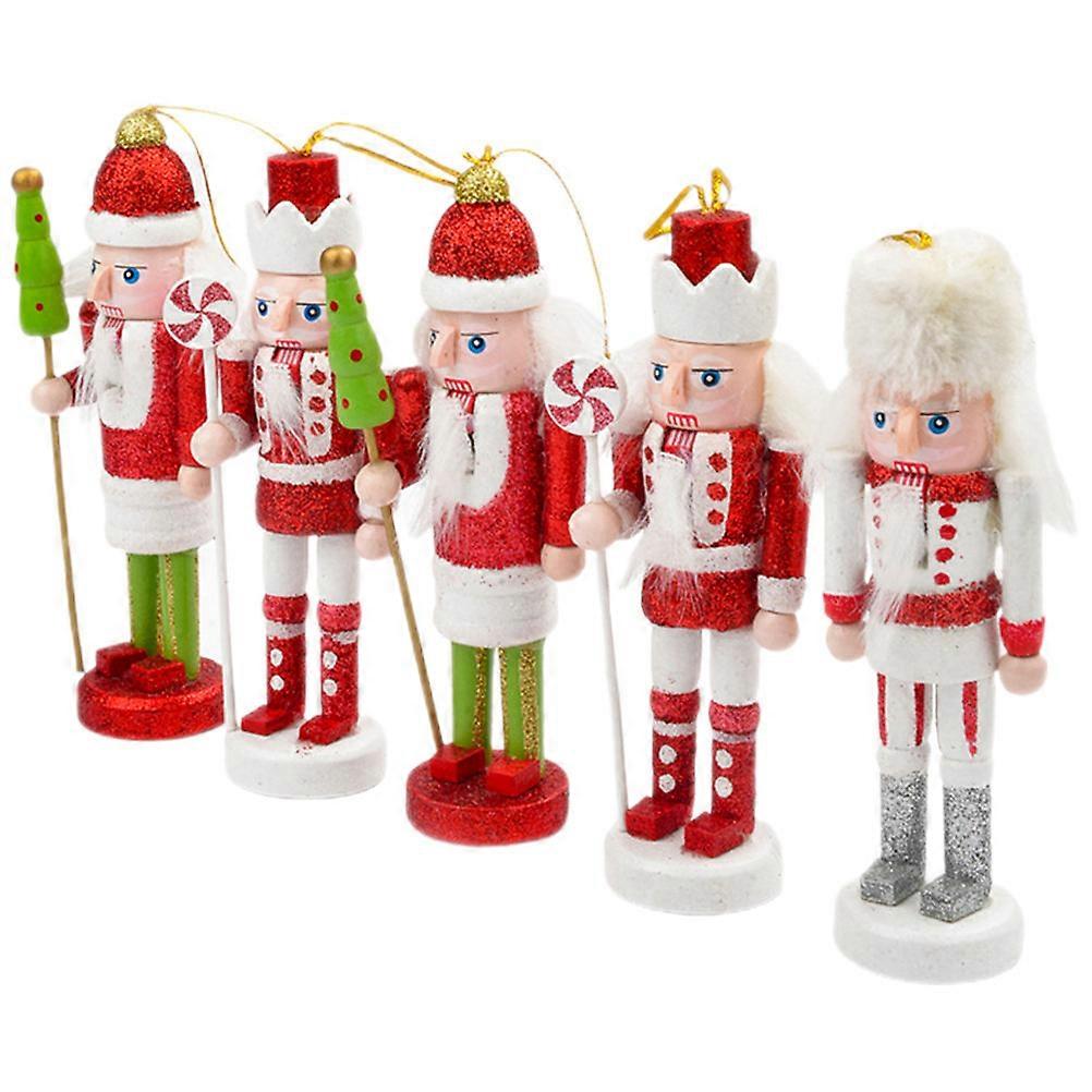 Hanging Nutcracker Pendant For Christmas Party New Year Families 4.91X1.38X1.38 In Assorted Color Photo Prop 20 Pcs