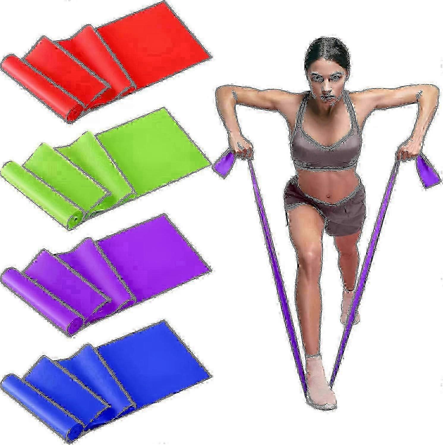 Theraband Exercise Bands Set, 4 resistance levels, Ideal for Yoga, Pilates and Strength Training