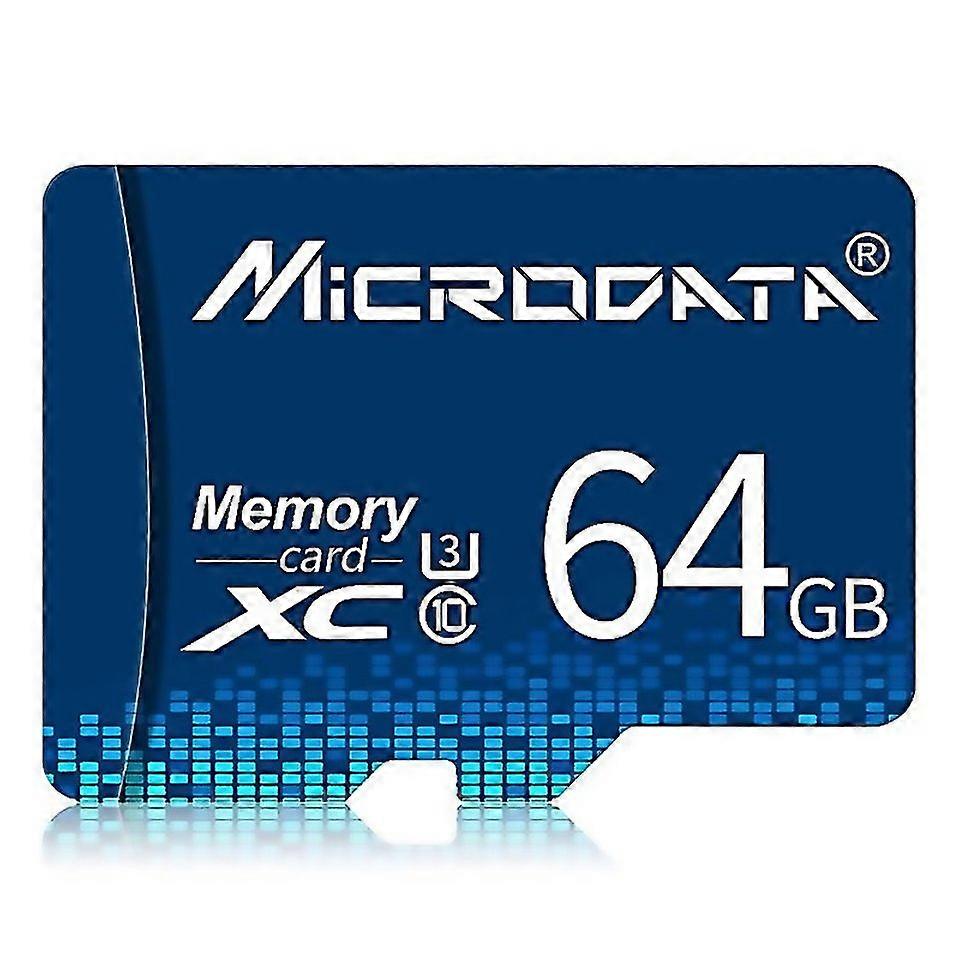 For Microdata 64gb U3 Tfmicro Sd Memory Card Blue