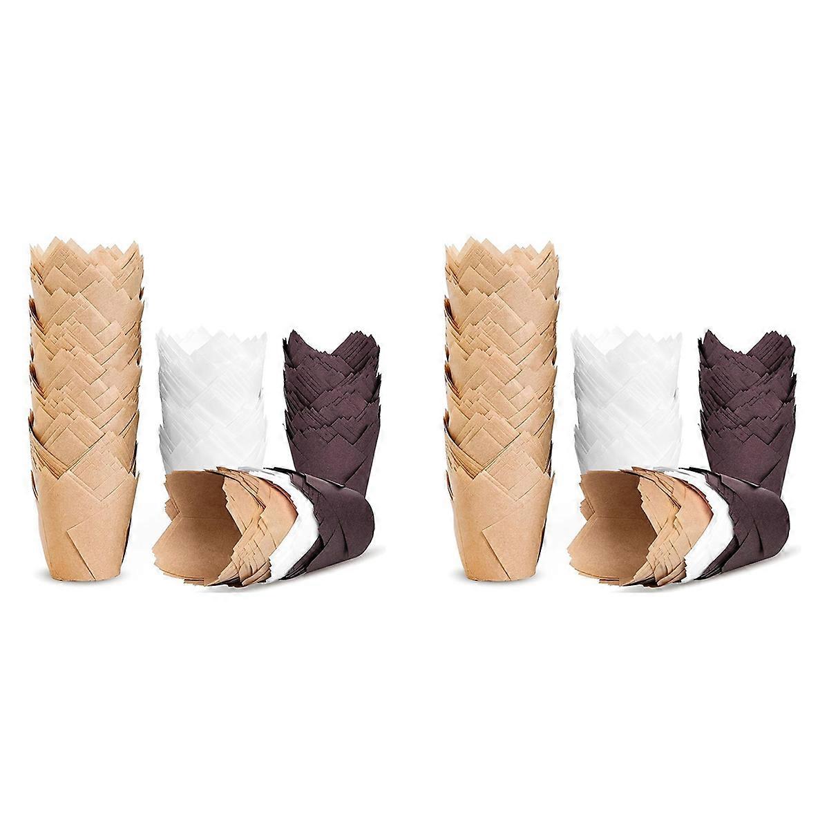 200pcs Tulip Cupcake Liners, Muffin Liners Holders for Baking Cups