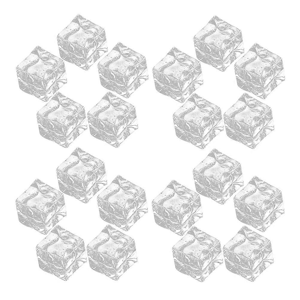 Transparent Acrylic Ice Cubes Fake Ice Cubes for Display 250Pcs