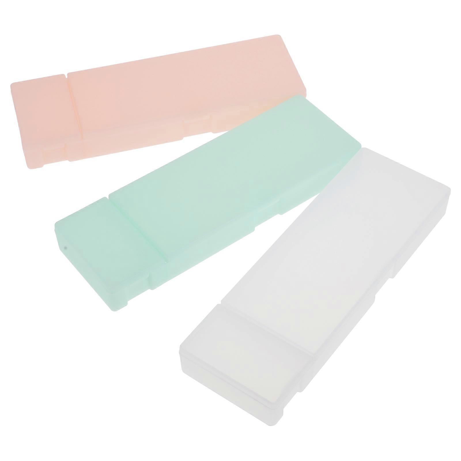 Storage Boxes Plastic Pen Boxes for Supplies 3Pcs Assorted Color