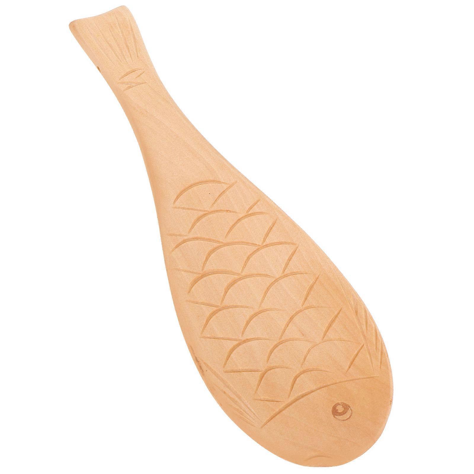 2Pcs Wooden Rice Paddle Stirring Spoon Ergonomic Design Suitable For Restaurant Dining Table Functional Utensils